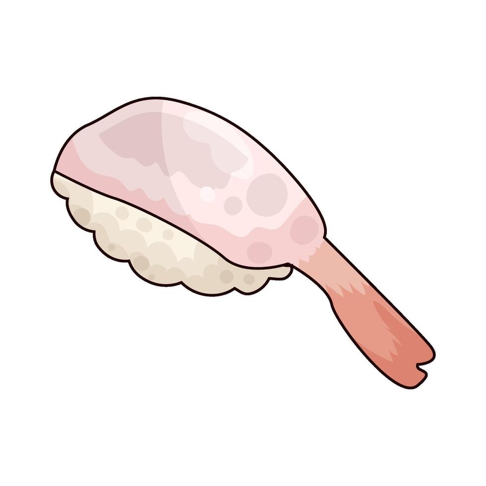 delicious shrimp sushi vector