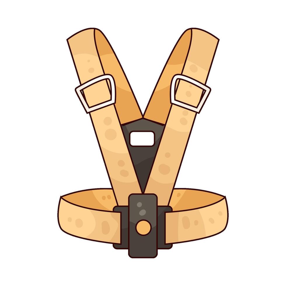 Illustration of Industrial climber security belt vector