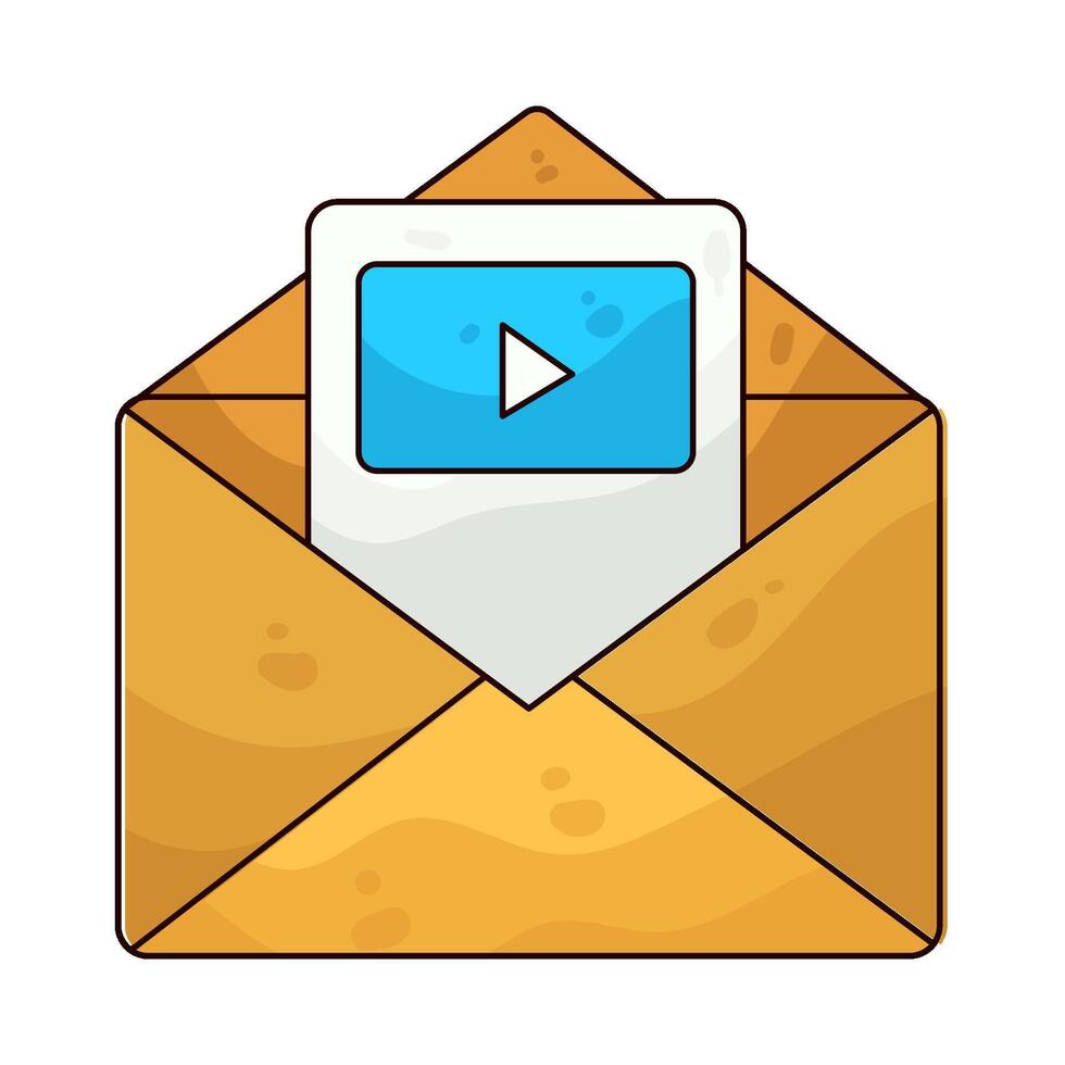 Illustration of movie file message vector