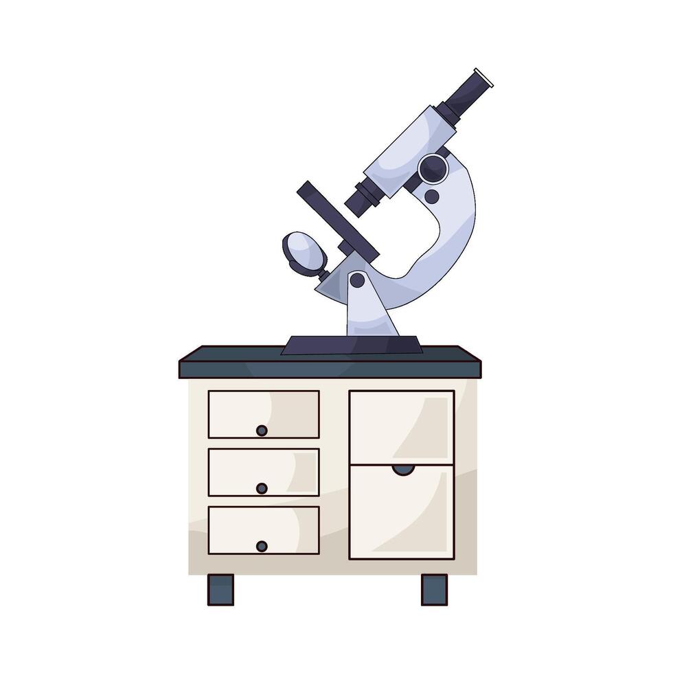 illustration of microscope vector