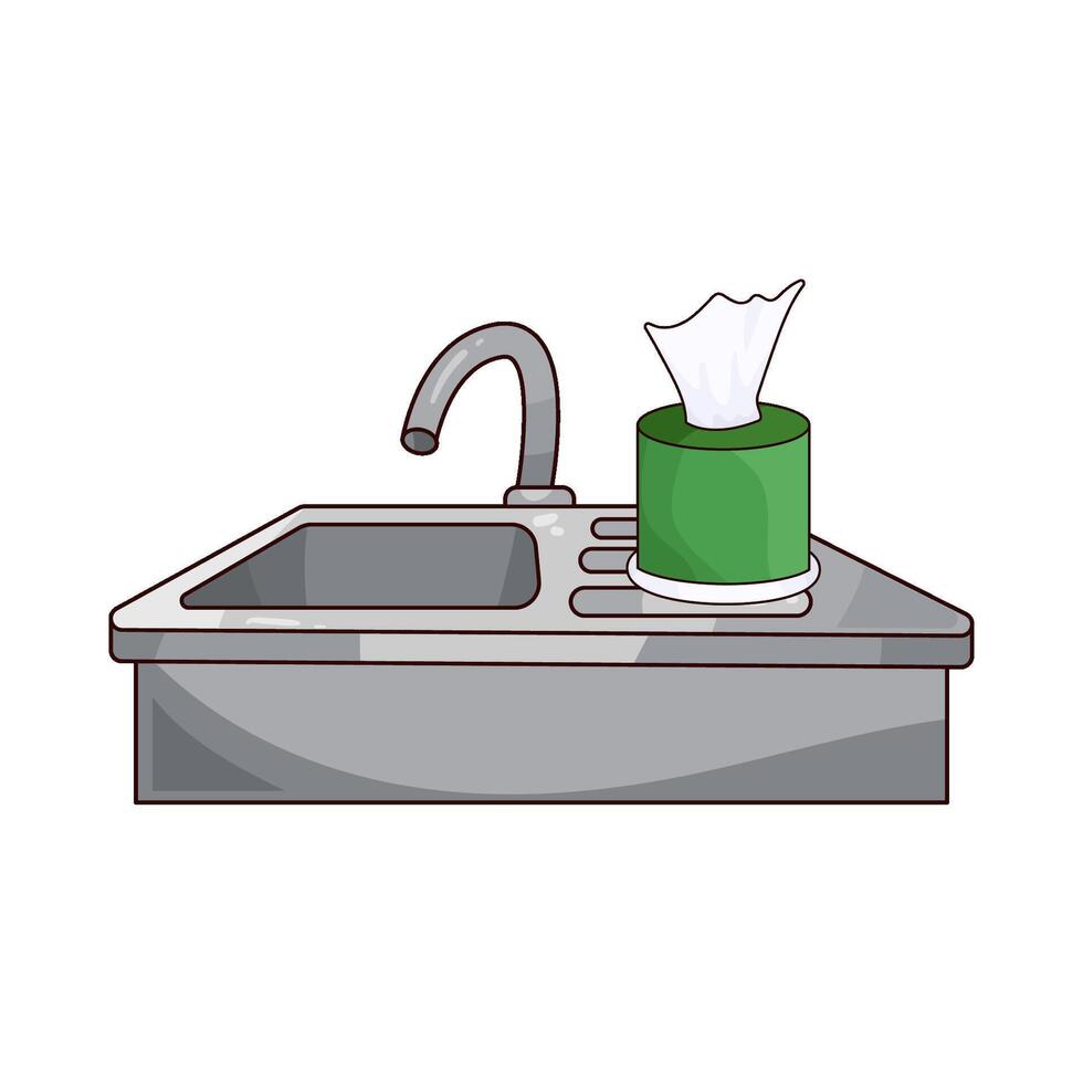 tissue over the sink vector