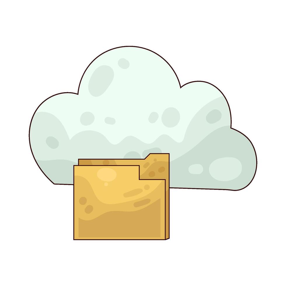 Illustration of cloud folder vector