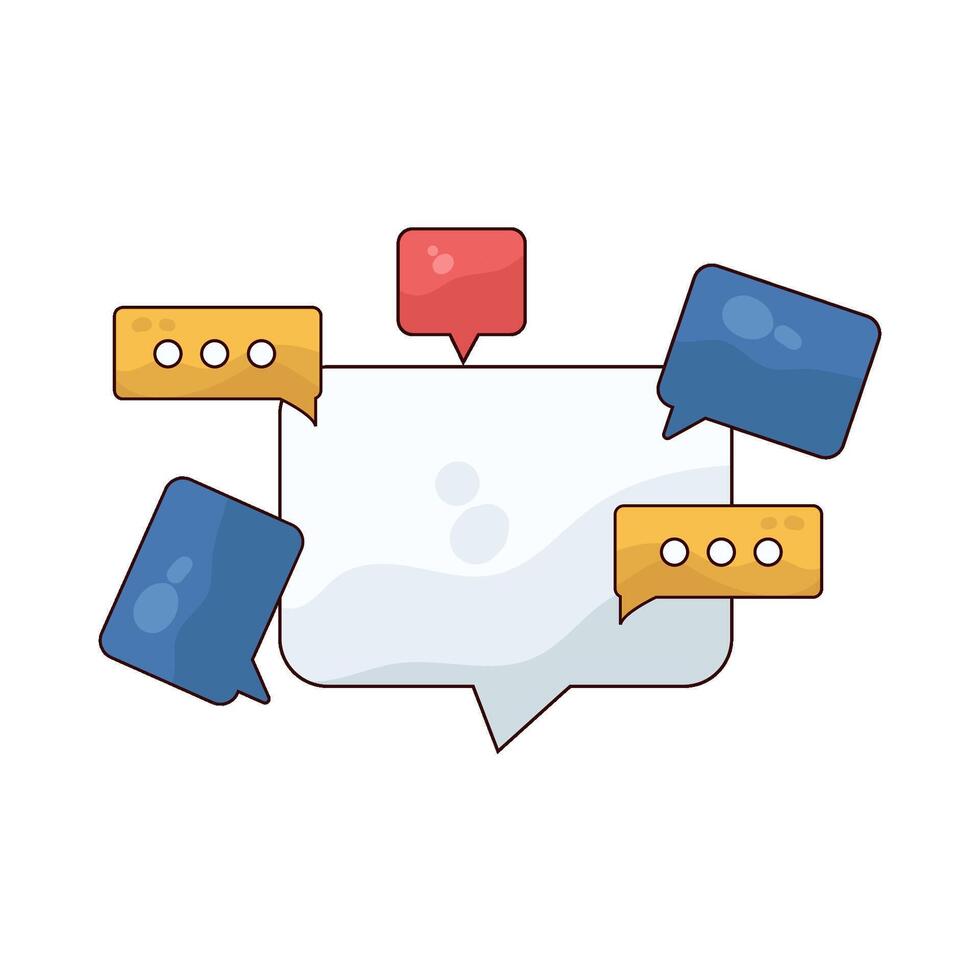 Illustration of chat box vector