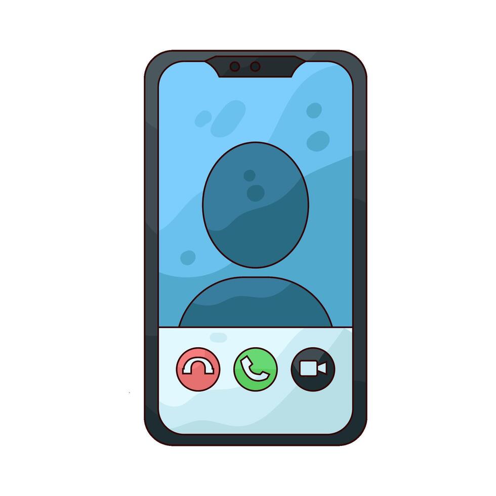 Illustration of phone call vector