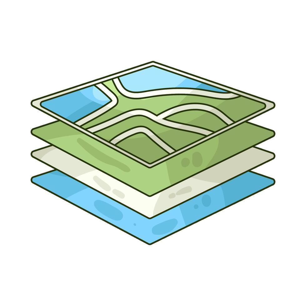 Illustration of map vector