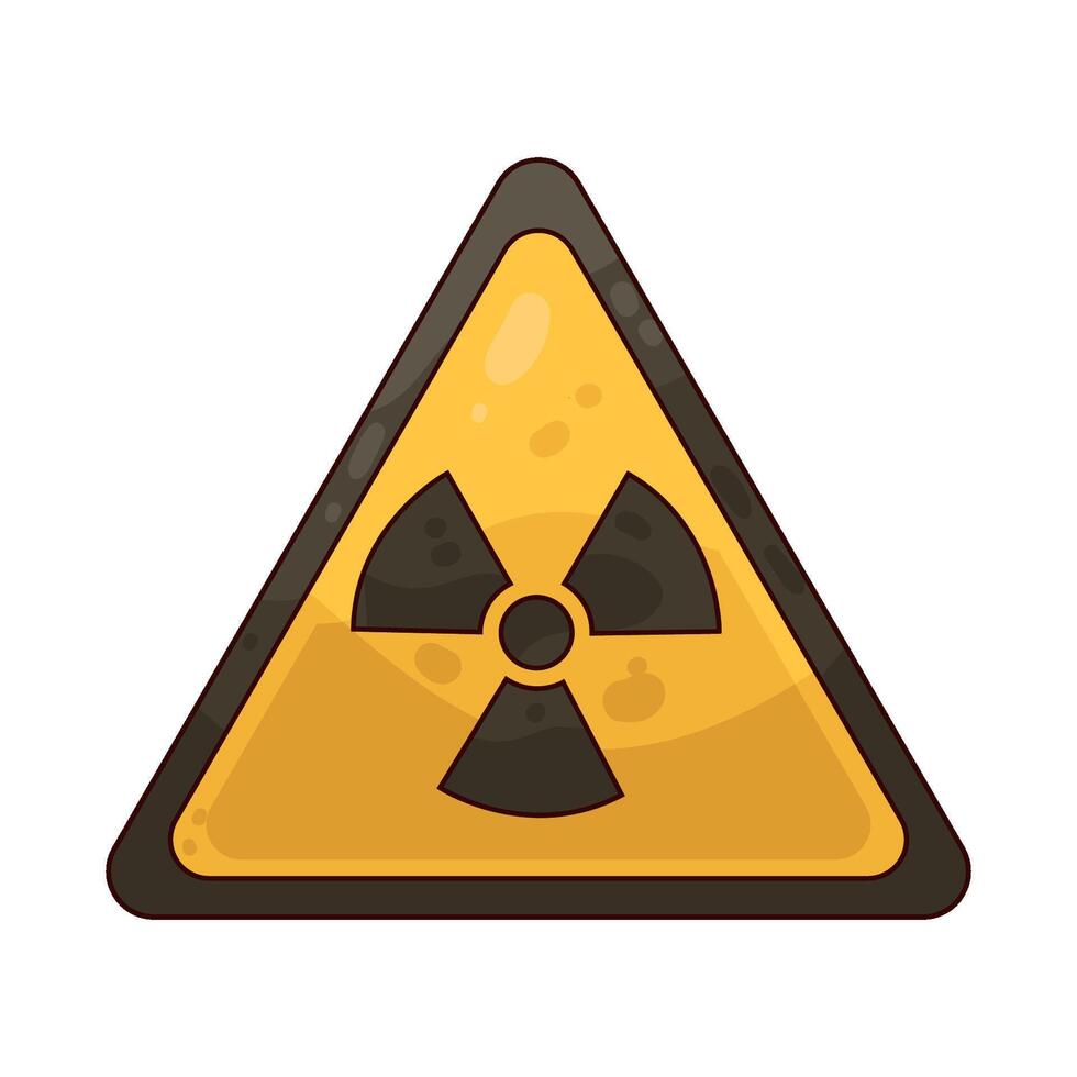 Illustration of radiation symbol vector