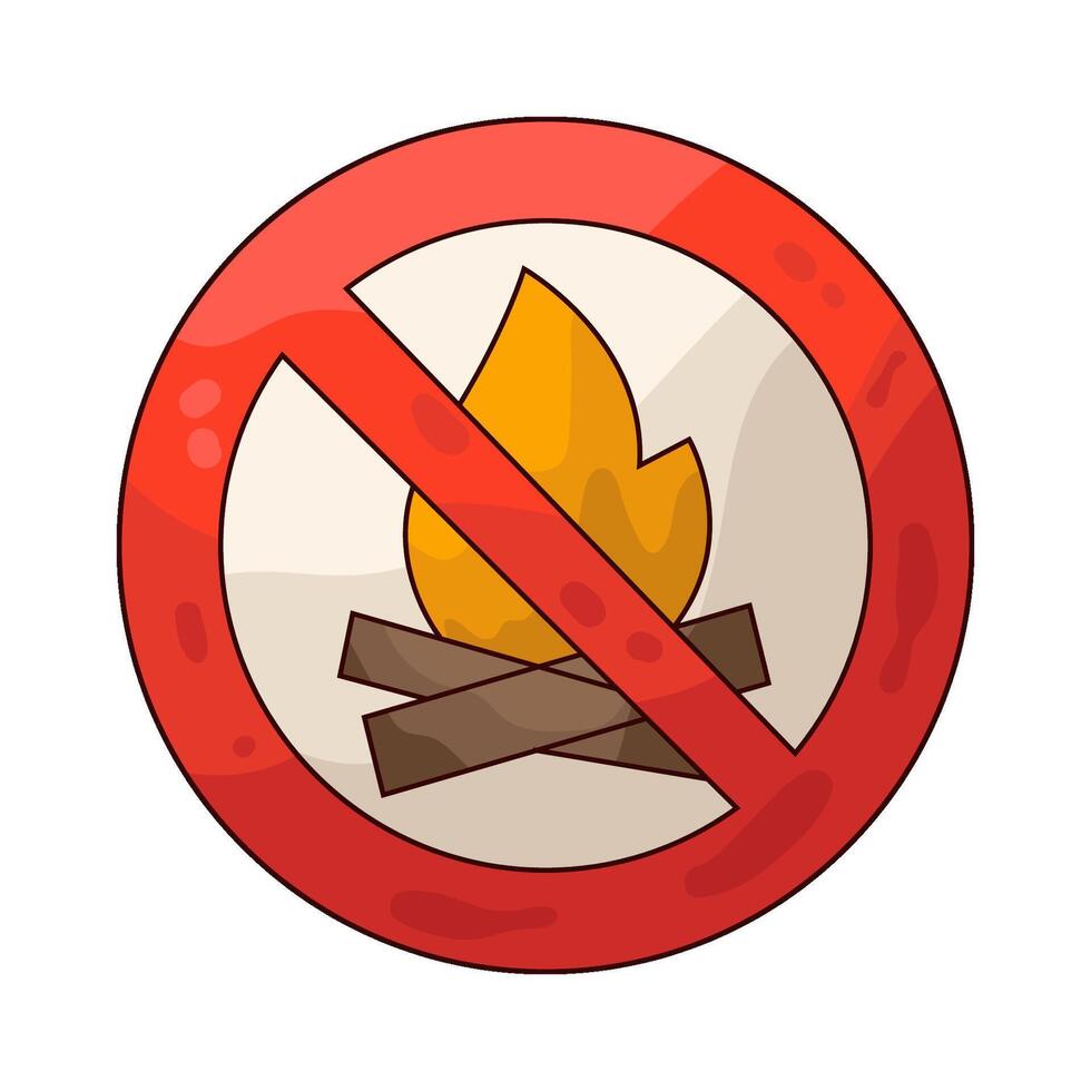Illustration of no fire vector