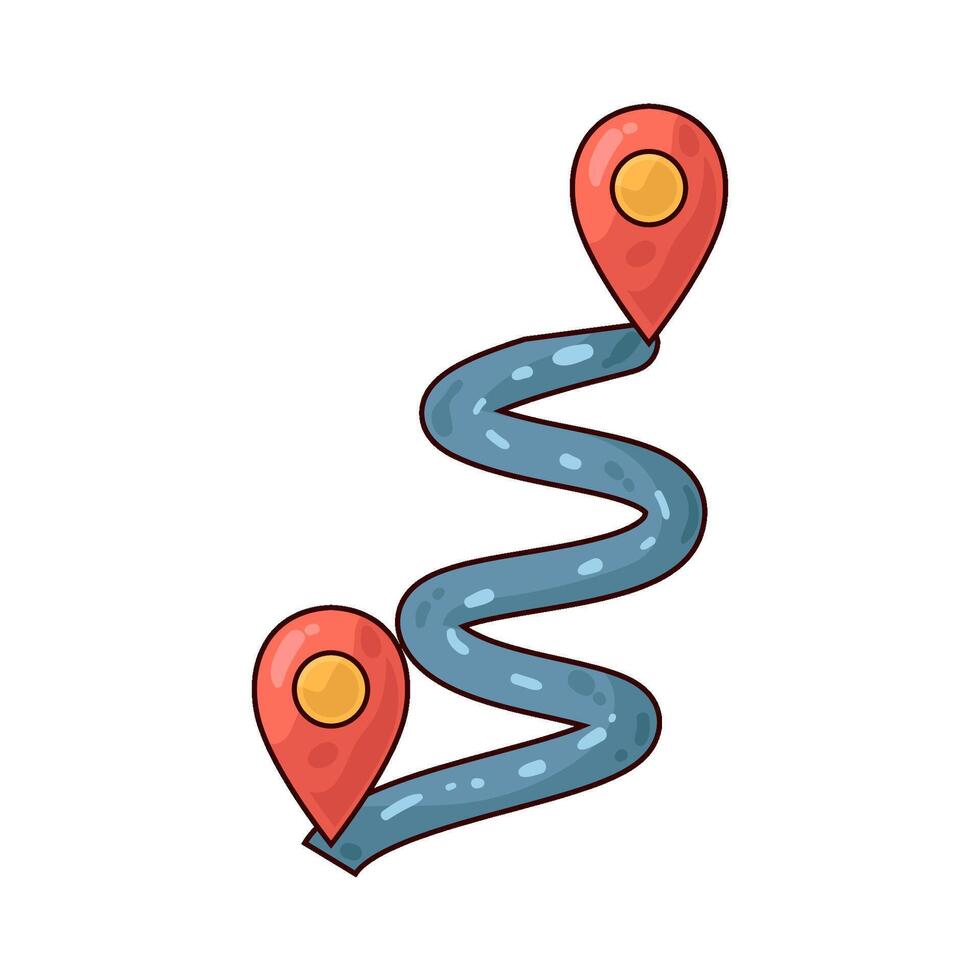 Illustration of route vector