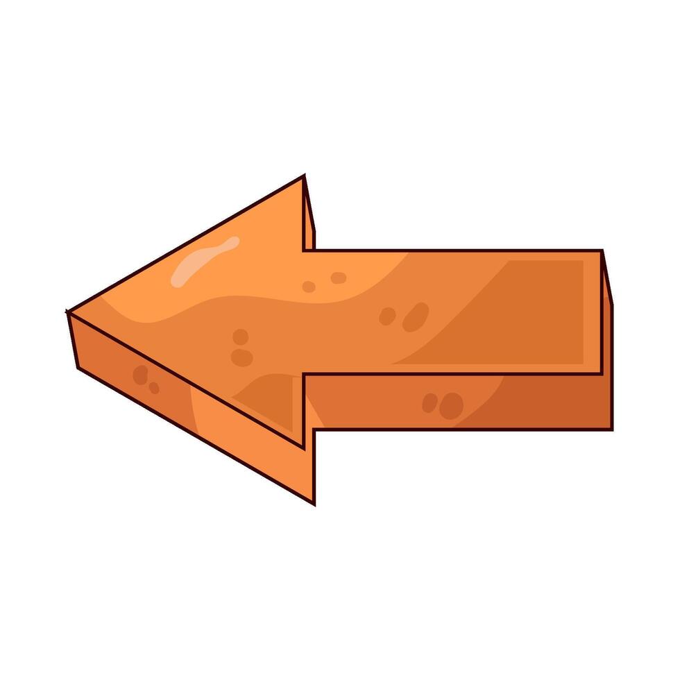 Illustration of left arrow vector