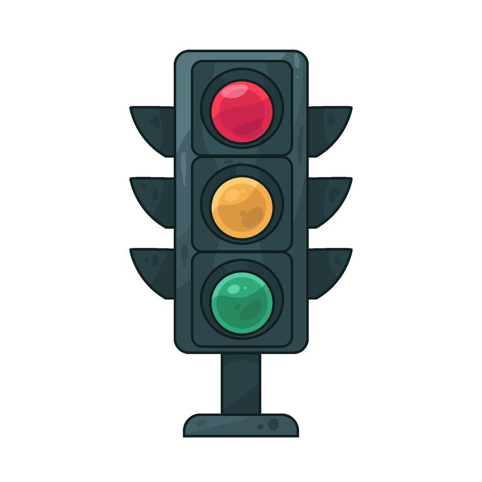 Illustration of traffic light vector
