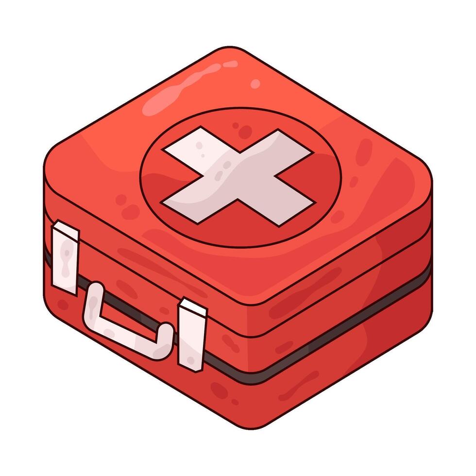 Illustration of first aid kit vector