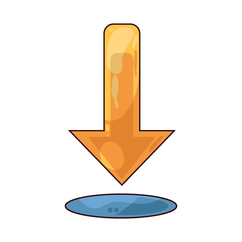 Illustration of down arrow vector