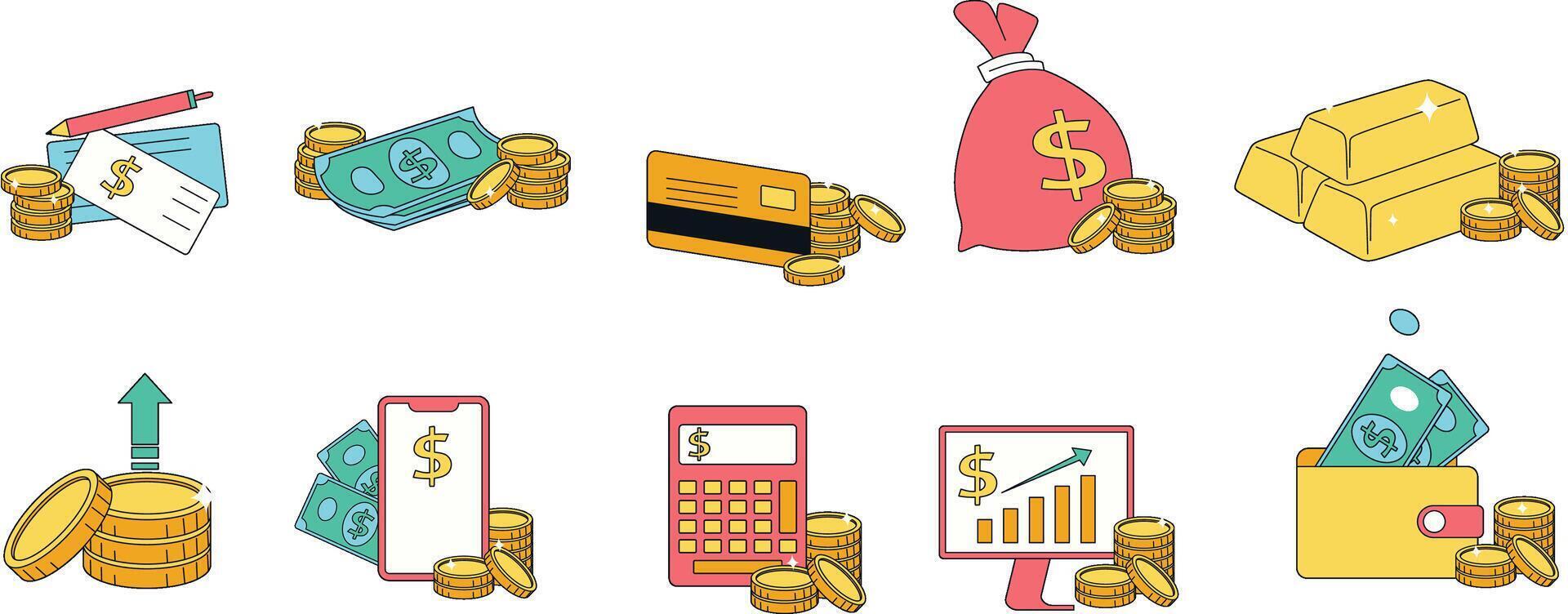 Hand Drawn Finance Growth vector