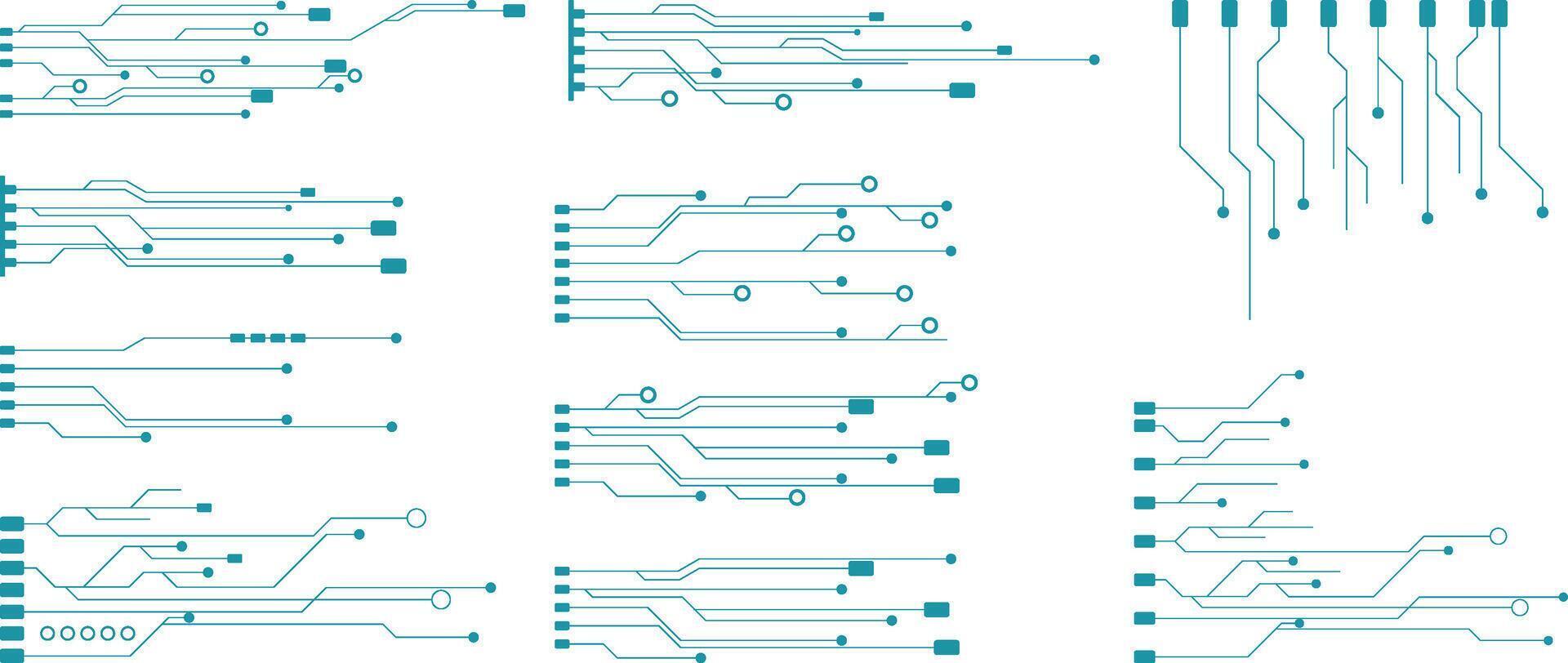 Abstract Technology Circuit Design vector