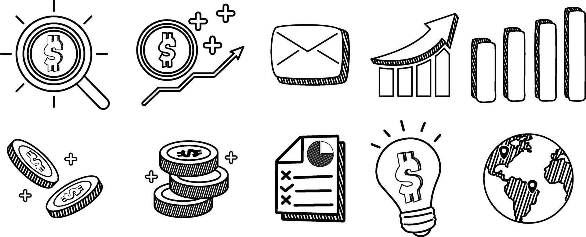 Hand Drawn Business Icon vector