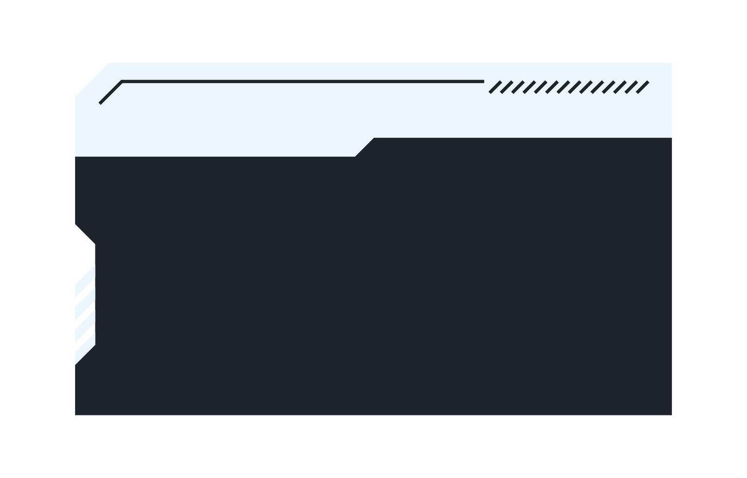 Futuristic element illustration. Colorful lower third overlay. vector