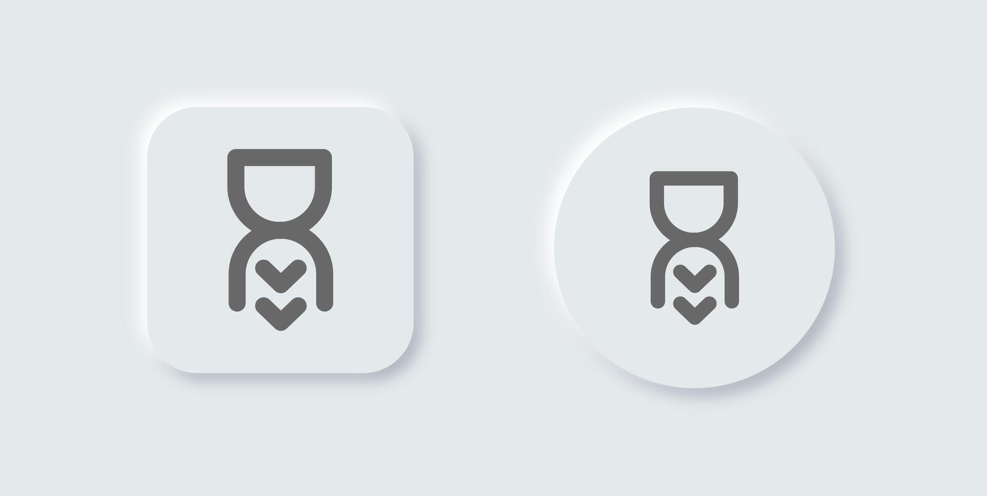 Slow line icon in neomorphic design style. Measure signs illustration. vector