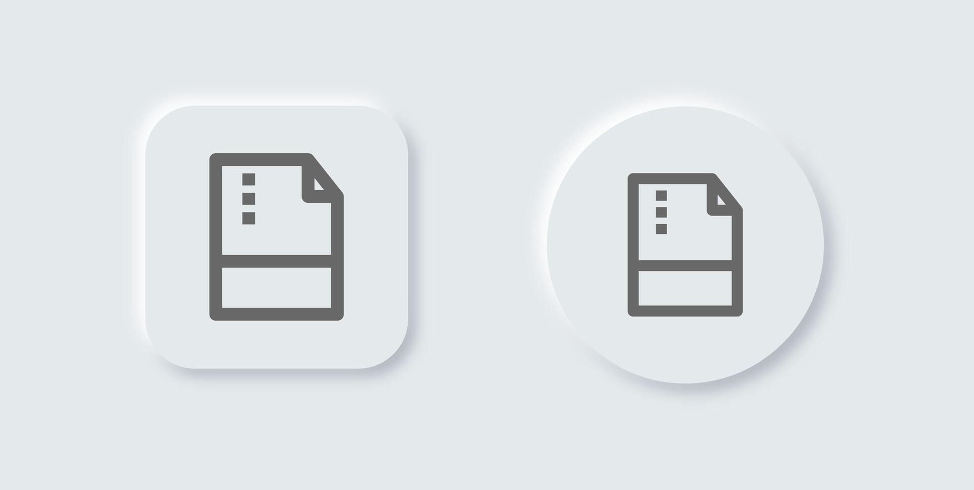 Format line icon in neomorphic design style. File type signs illustration. vector