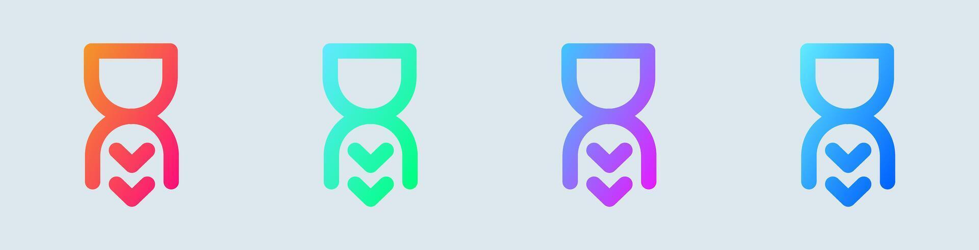 Slow line icon in gradient colors. Measure signs illustration. vector