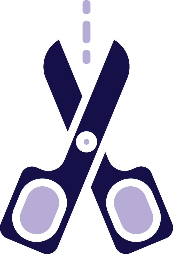 Scissors Two Color Glyph Icon vector