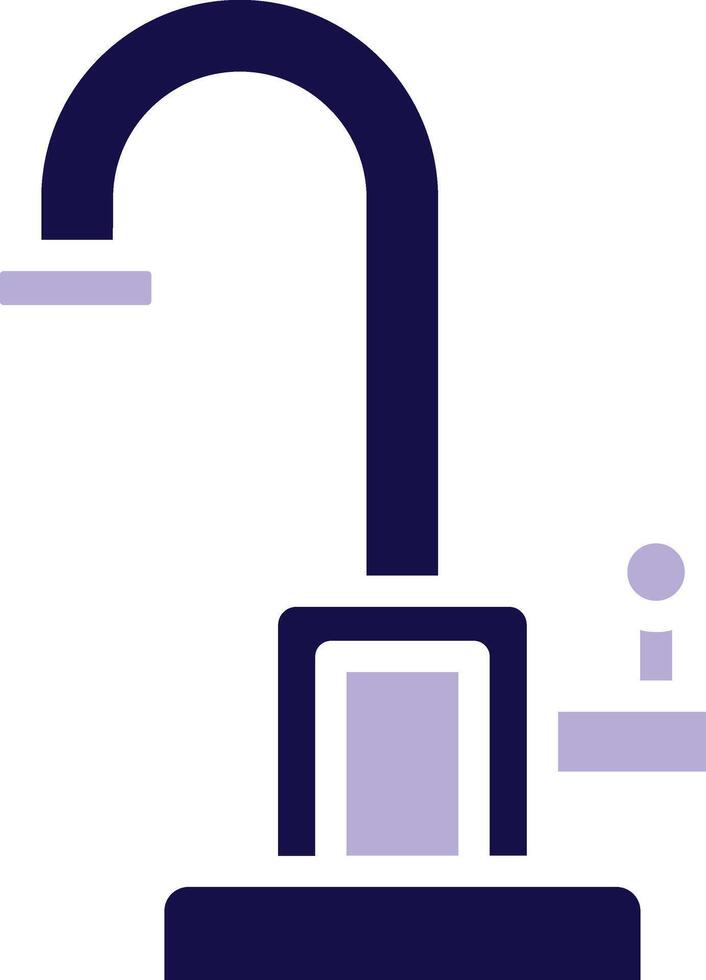 Faucet Two Color Glyph Icon vector