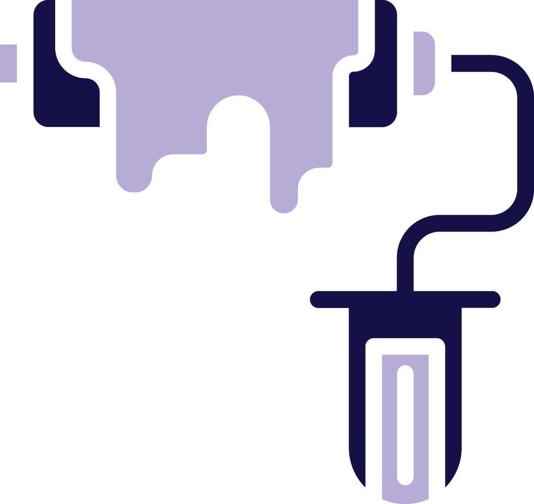 Paint Roller Two Color Glyph Icon vector