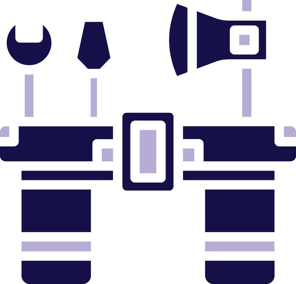 Work Belt Two Color Glyph Icon vector