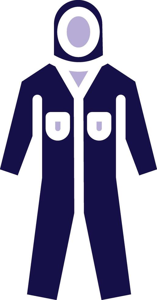Coverall Two Color Glyph Icon vector