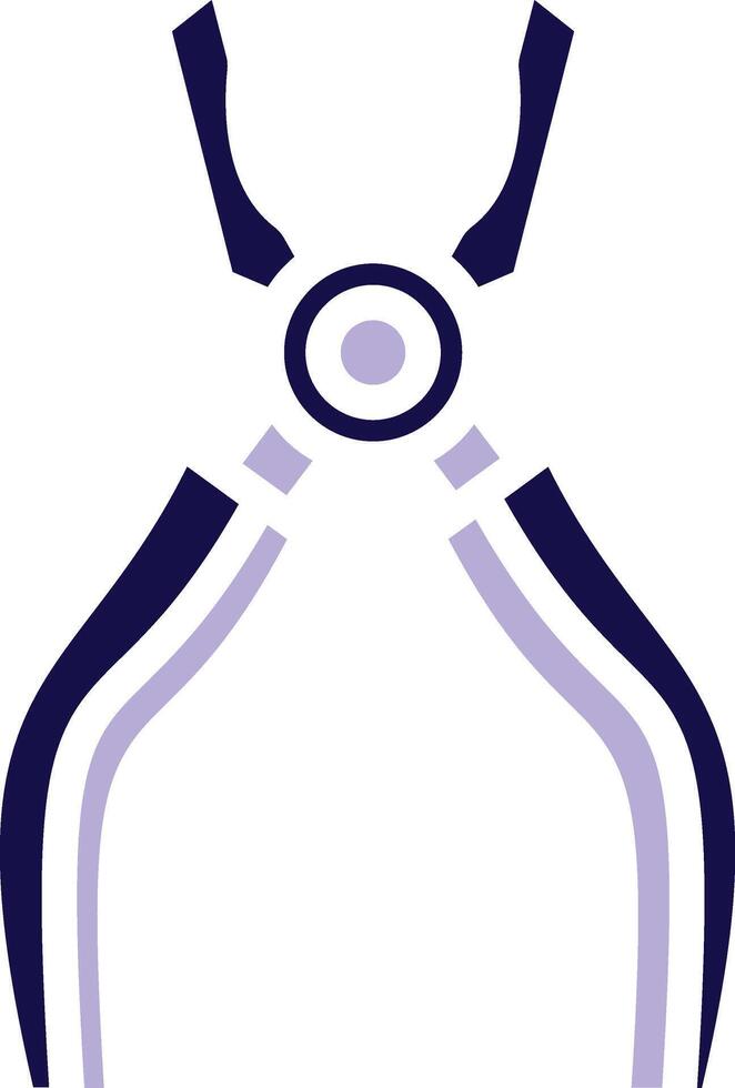 Wire Cutters Two Color Glyph Icon vector