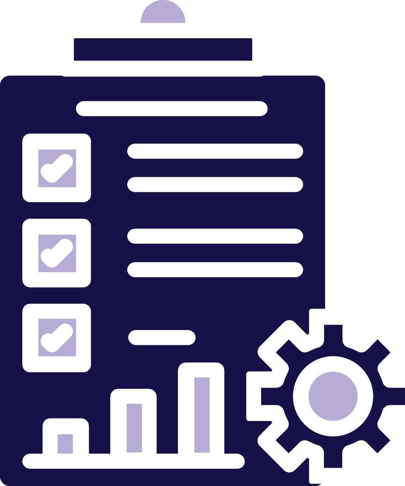 Project Management Two Color Glyph Icon vector