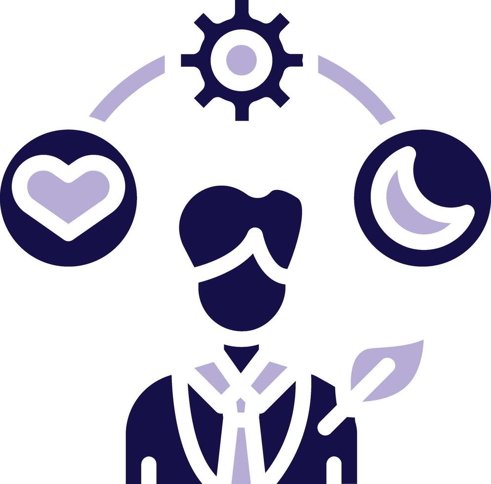 Sustainable Routine Two Color Glyph Icon vector