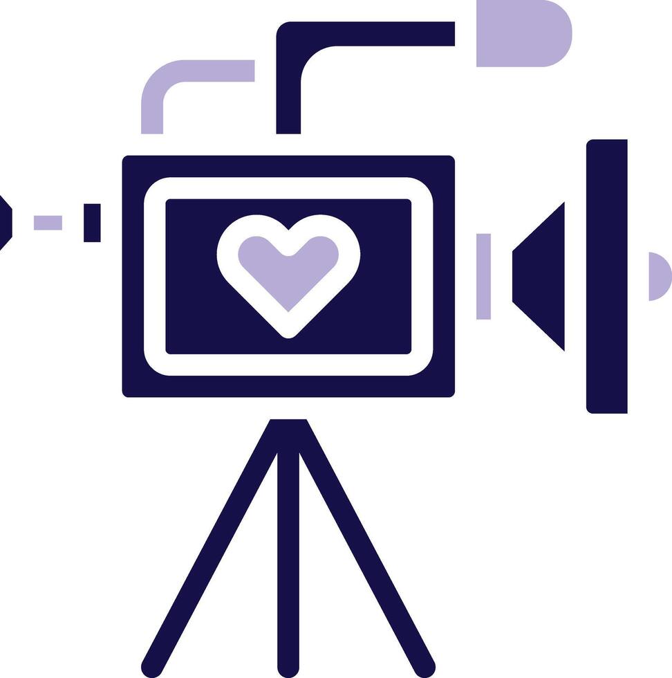 Camera Two Color Glyph icon vector