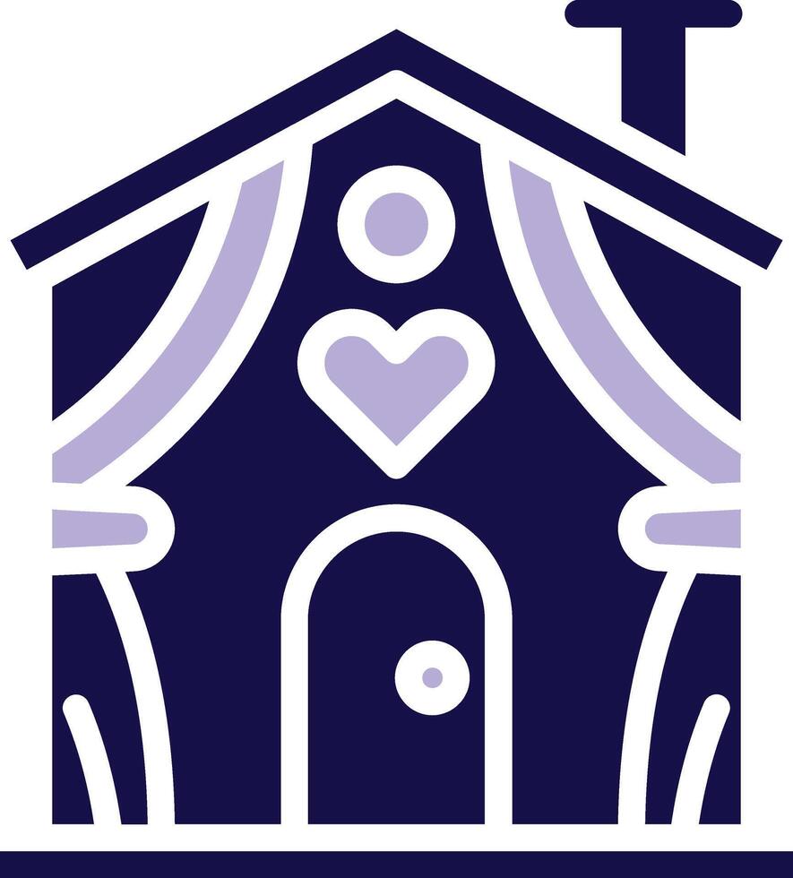 Home Two Color Glyph icon vector