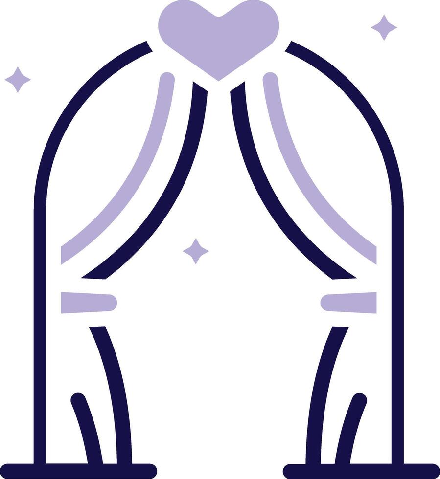 Wedding Arch Two Color Glyph icon vector