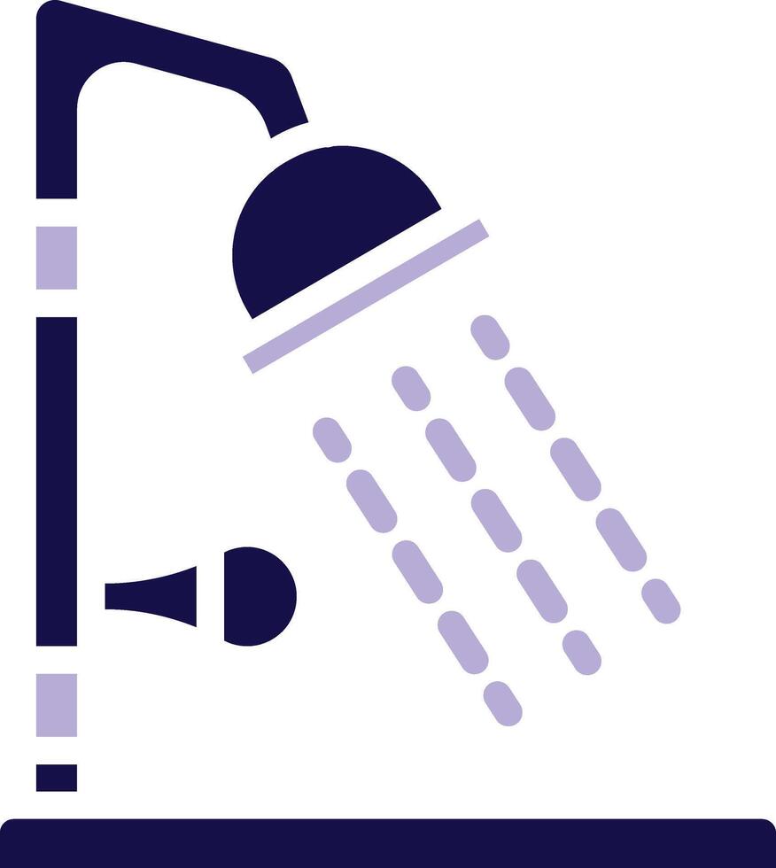Shower Two Color Glyph icon vector