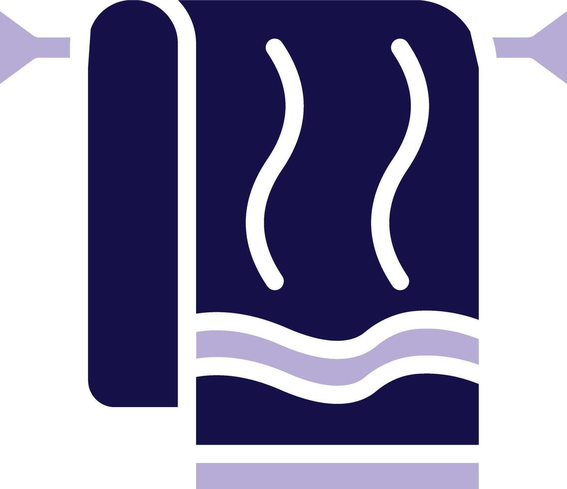 Towel Two Color Glyph icon vector