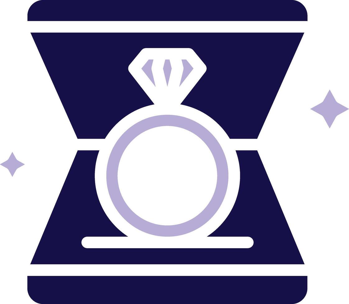 Ring Two Color Glyph icon vector