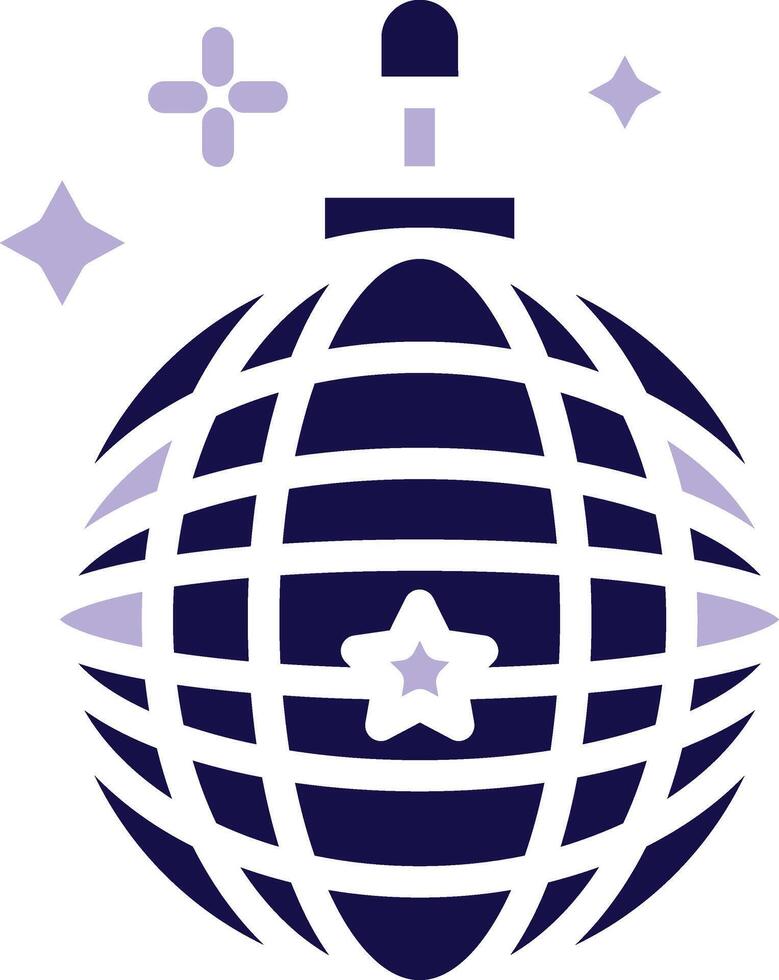 Disco Ball Two Color Glyph icon vector