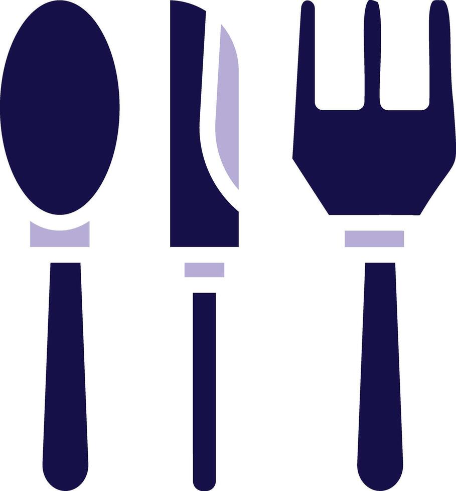 Cutlery Two Color Glyph icon vector