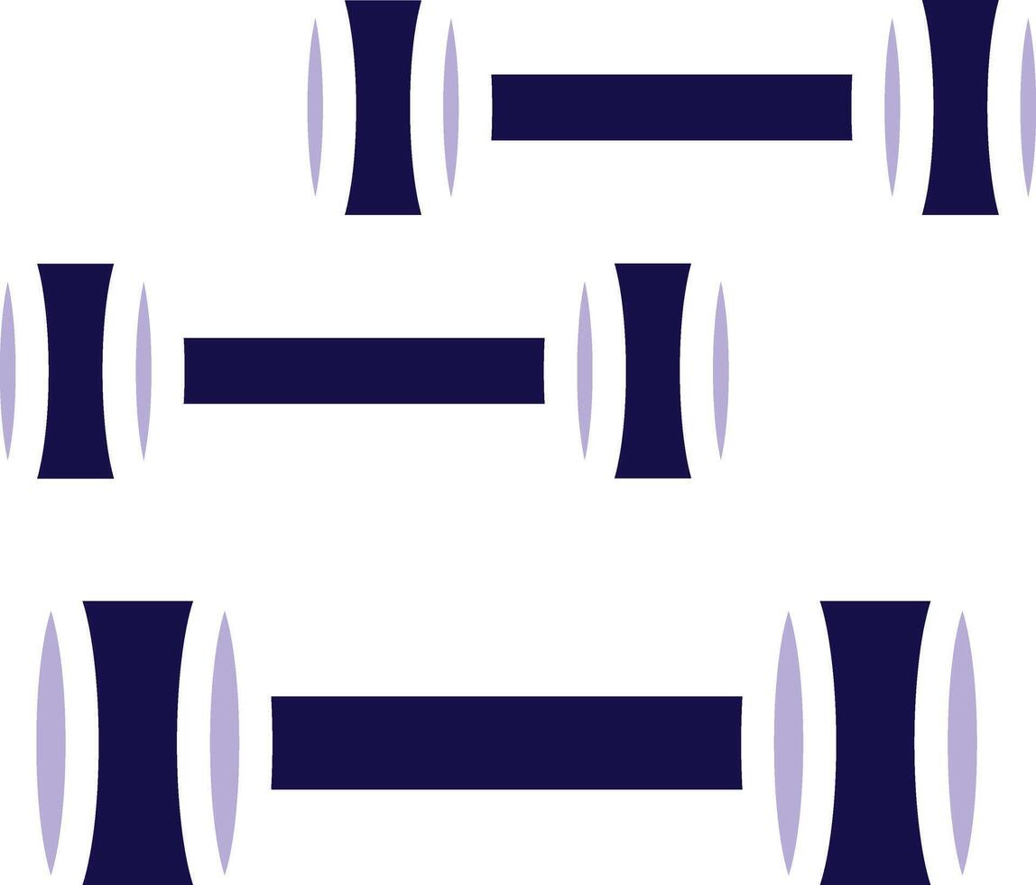 Dumbbel Two Color Glyph icon vector