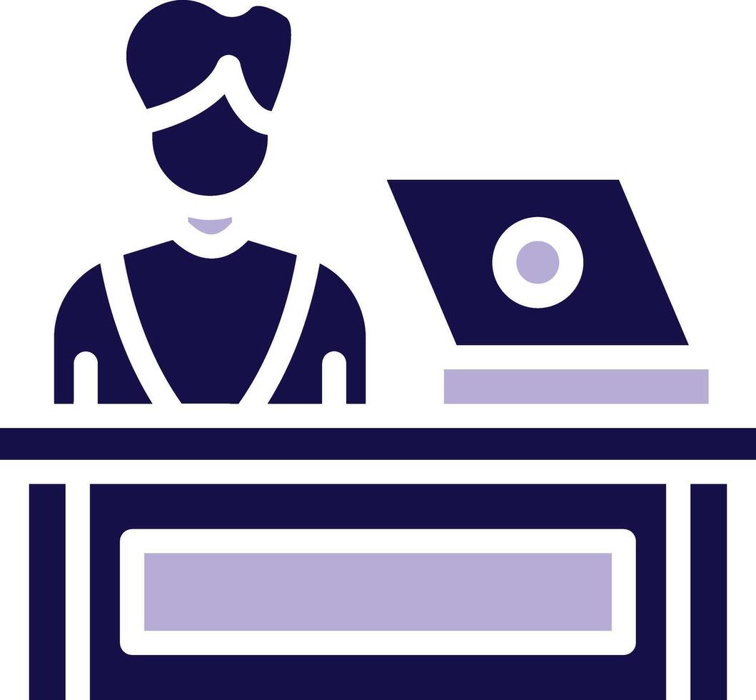 Reception Two Color Glyph icon vector