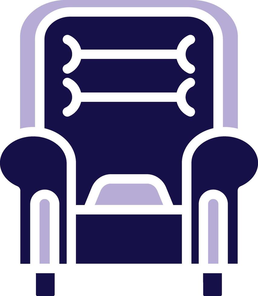 Armchair Two Color Glyph icon vector