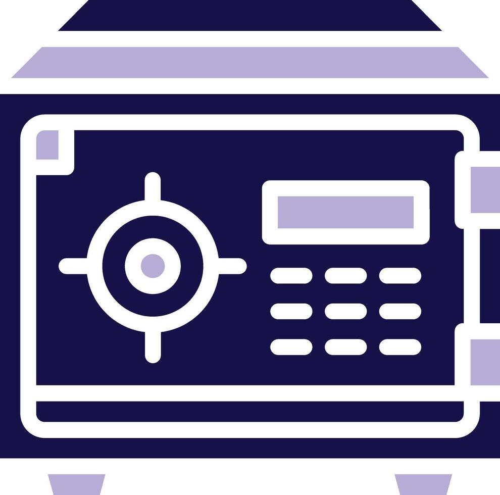 Safebox Two Color Glyph icon vector