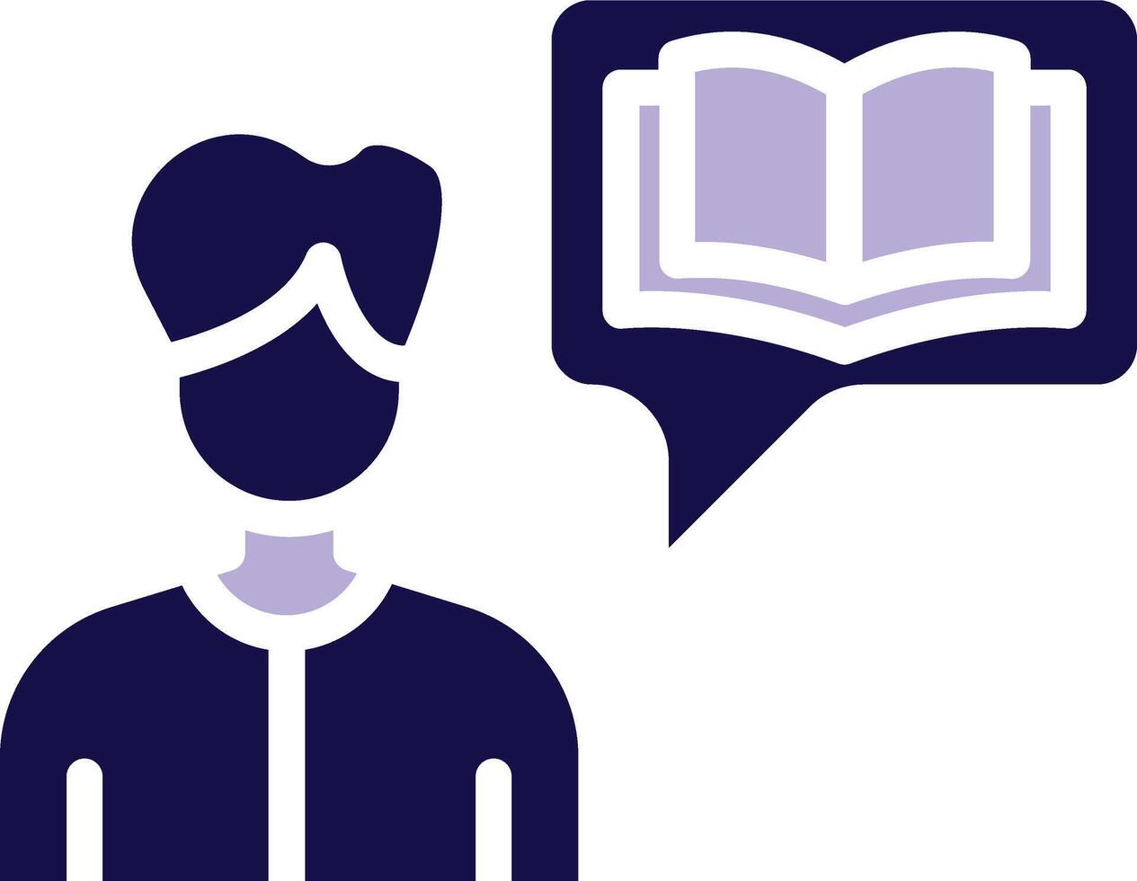 Storytelling Two Color Glyph Icon vector