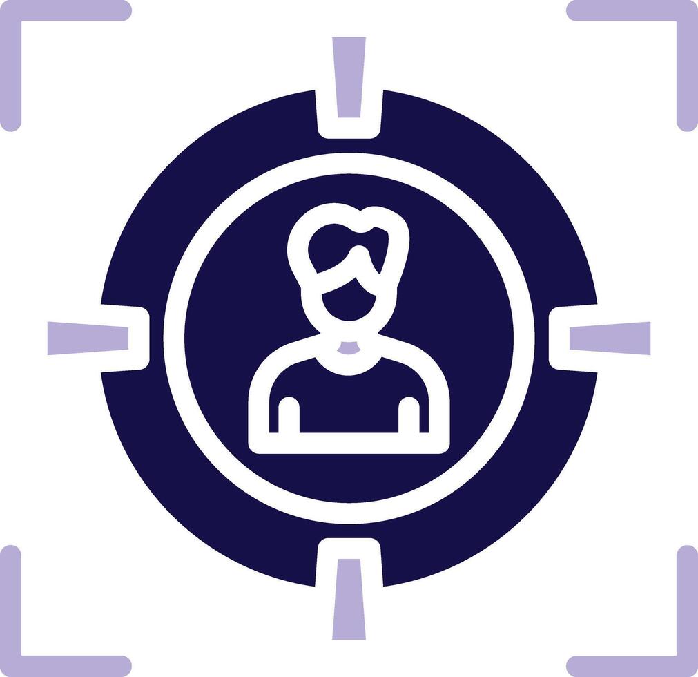 Target Audience Two Color Glyph Icon vector