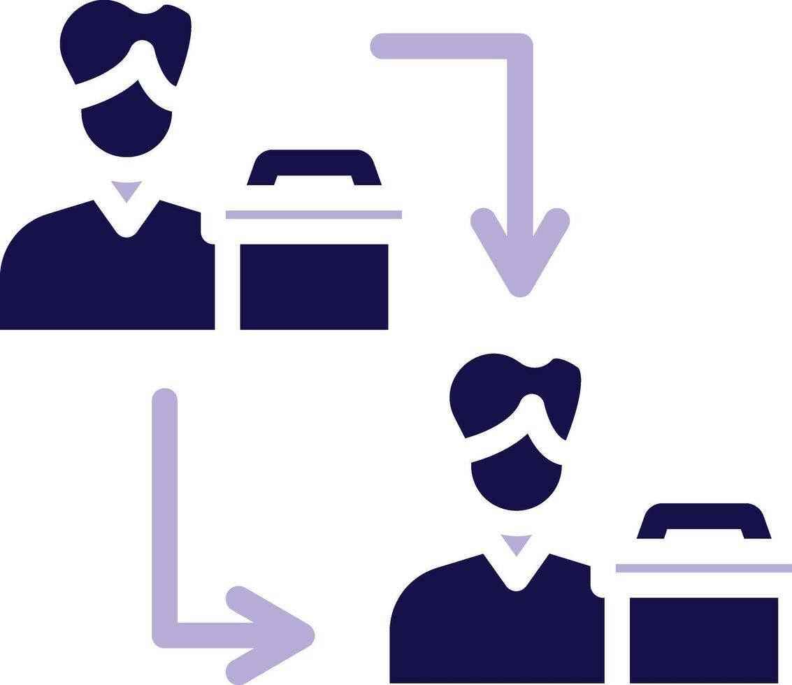 B2B Marketing Two Color Glyph Icon vector
