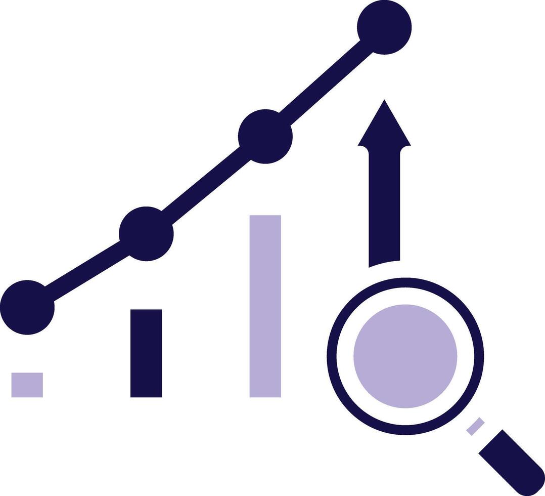 Data Analytics Two Color Glyph Icon vector