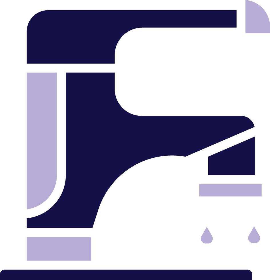 Faucet Two Color Glyph Icon vector