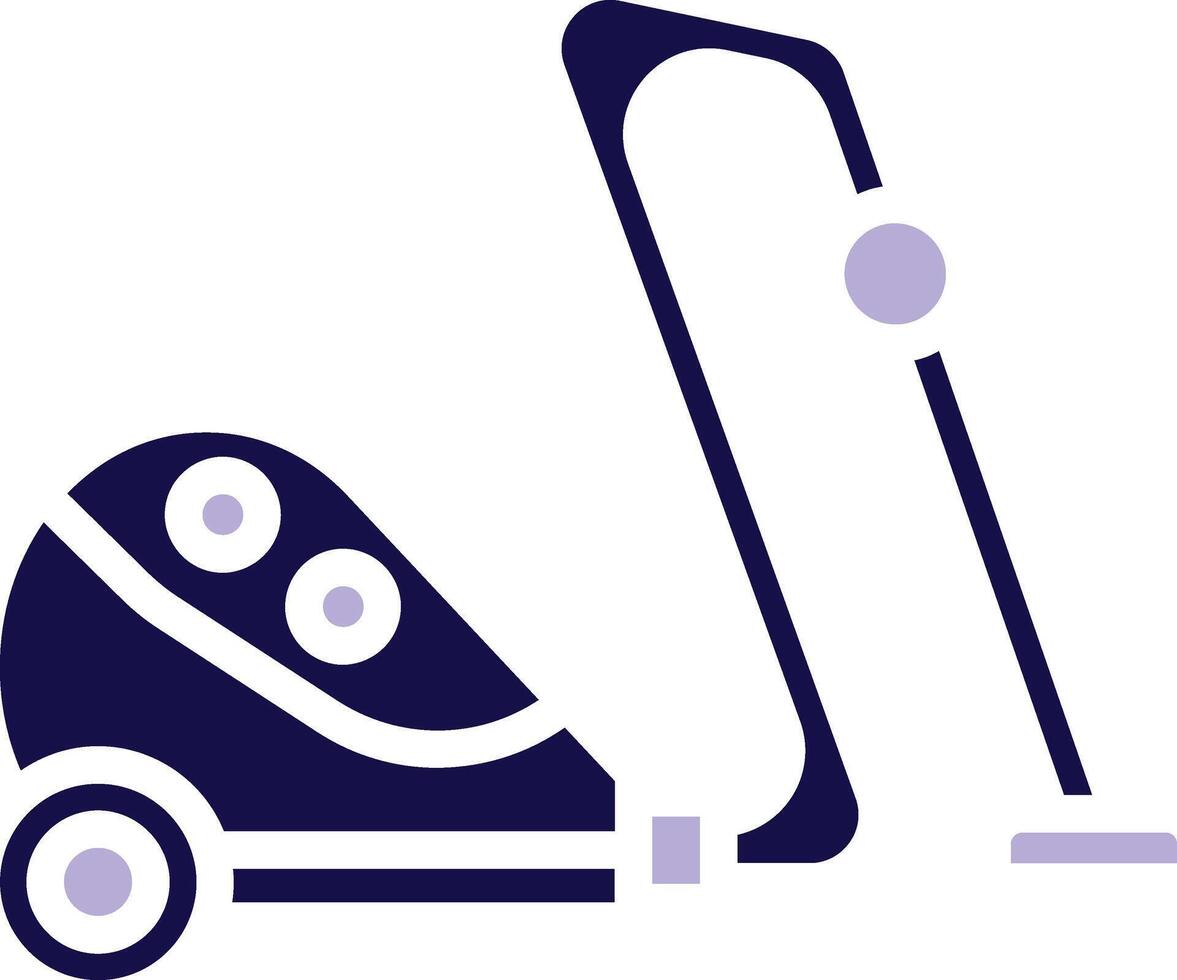 Vacuum Cleaner Two Color Glyph Icon vector