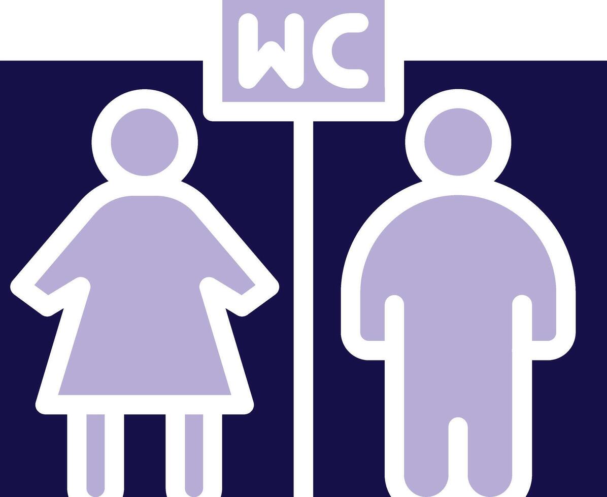 Wc Two Color Glyph Icon vector
